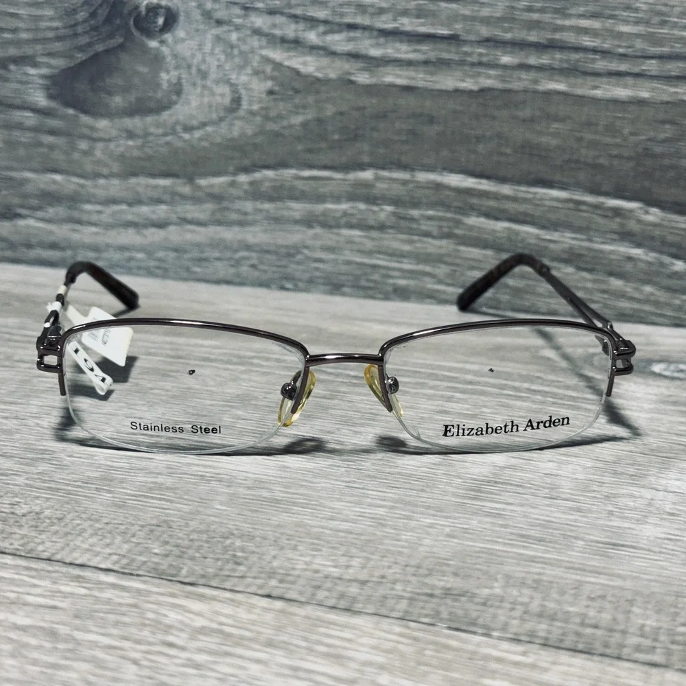 Elizabeth Arden EA 6015A-1 Eyeglass Frames 53-17-135 Brown Half Rim Tortoise
